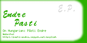 endre pasti business card